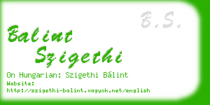balint szigethi business card